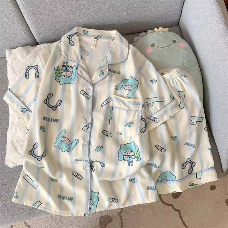 Summer Away Clothing - Hatsune Miku Women Pajama Set Anime