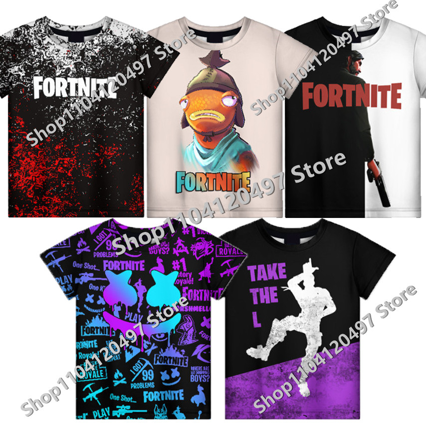 Summer Clothing Kids Boys - Game Fortnite T-Shirt Boy Girls Cartoon