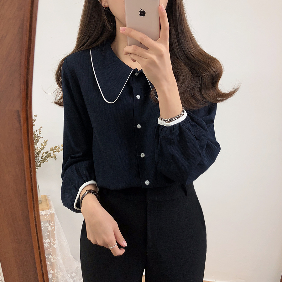 Summer Clothing Aesthetic - Long Sleeve Shirts Womens Striped Button
