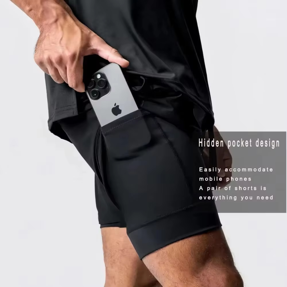 One Piece Men's Shorts Double  - مراجعة Summer Clothing Layering وسعره