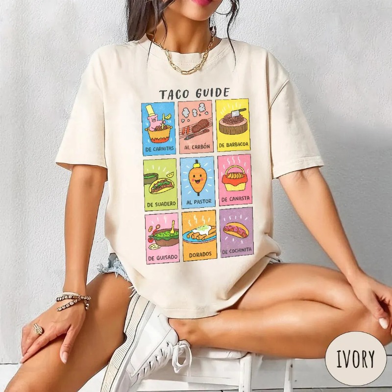 Taco Guide Shirt - Funny Mexic - مراجعة Summer Clothing Guide وسعره