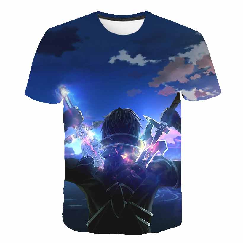 Anime 3D-printed Sword Art Onl - مراجعة Summer Clothing Online Shopping وسعره
