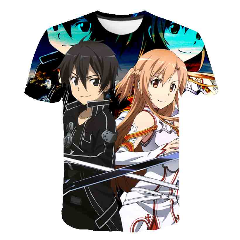 Anime 3D-printed Sword Art Onl - مراجعة Summer Clothing Online Shopping وسعره