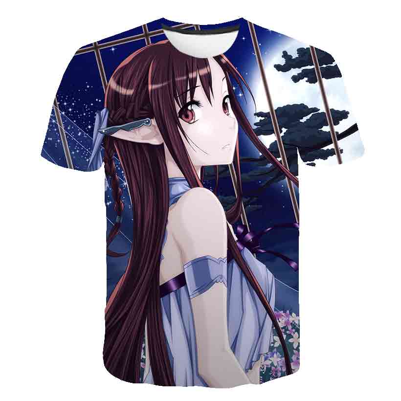 Anime 3D-printed Sword Art Onl - مراجعة Summer Clothing Online Shopping وسعره