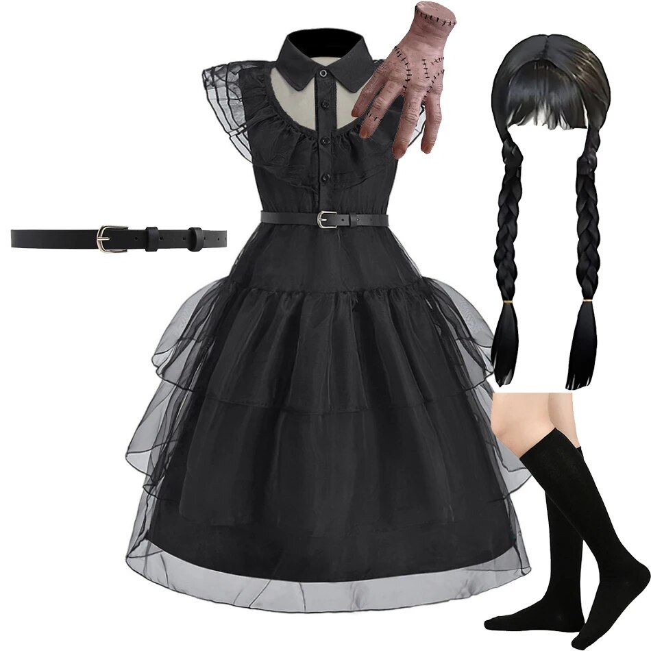 Girl Costume Kids Cosplay Blac - مراجعة Summer Clothing Layering وسعره