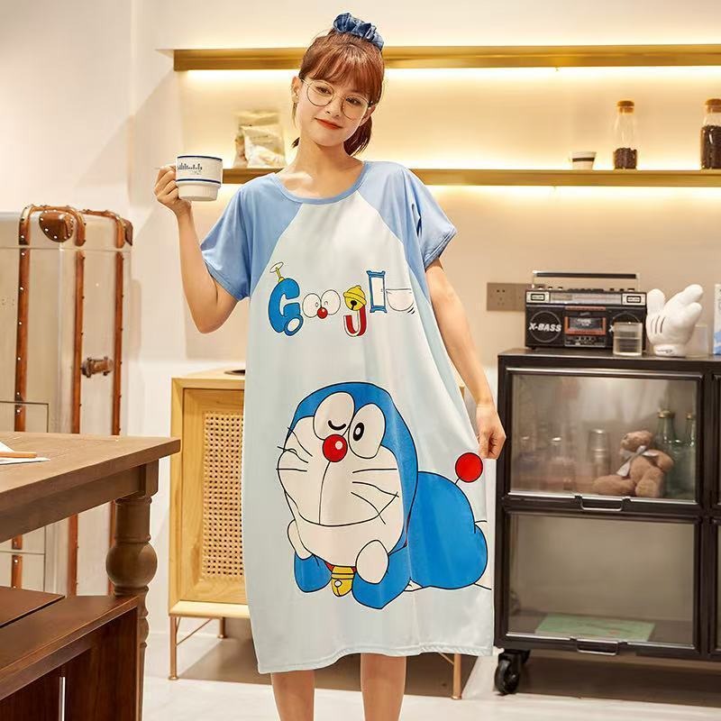 Doraemon cute nightdress for w - مراجعة Summer Away Clothing وسعره