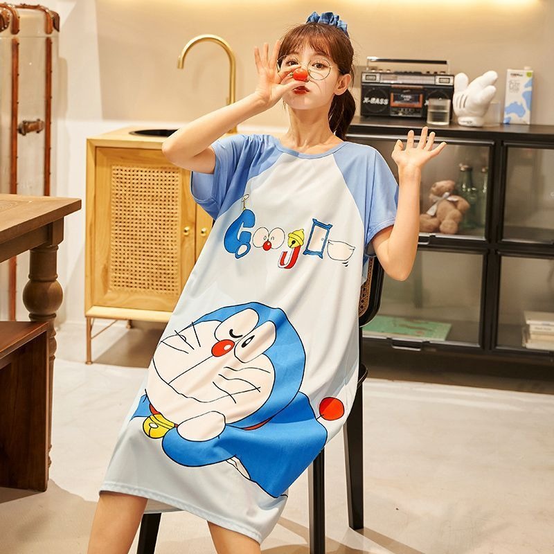 Doraemon cute nightdress for w - مراجعة Summer Away Clothing وسعره