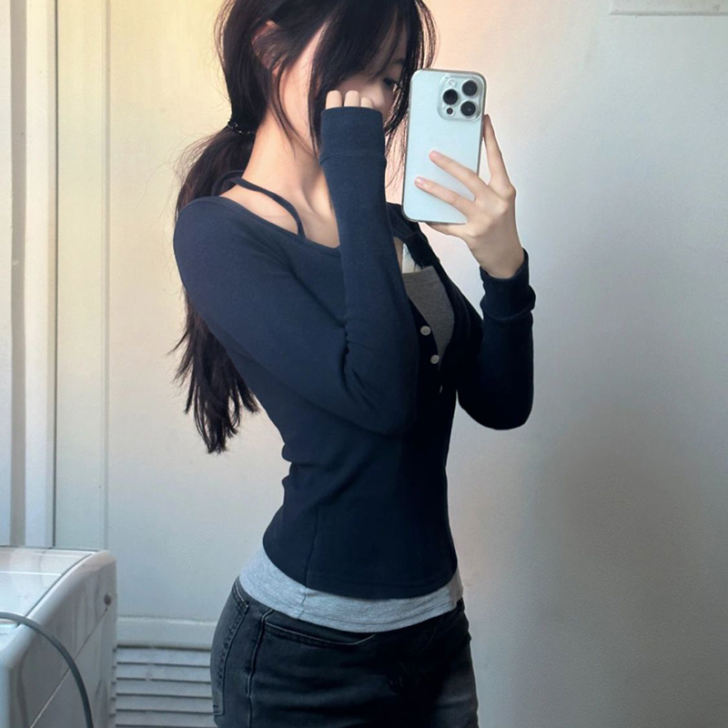 Lucyever Y2K Fake Two Piece T- - مراجعة Summer Clothing Aesthetic وسعره