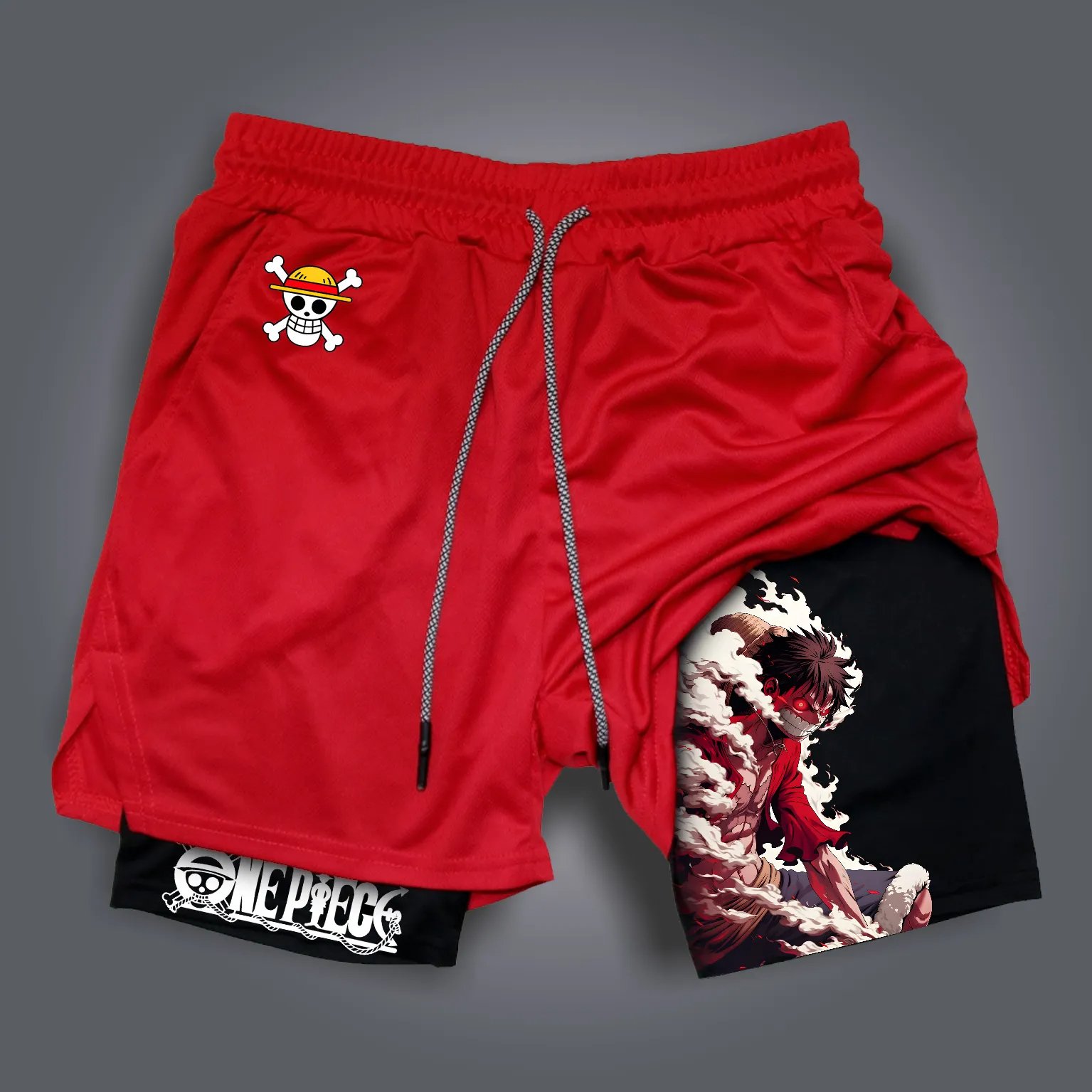 One Piece Anime Mens Gym Short - مراجعة Summer Clothing Layering وسعره