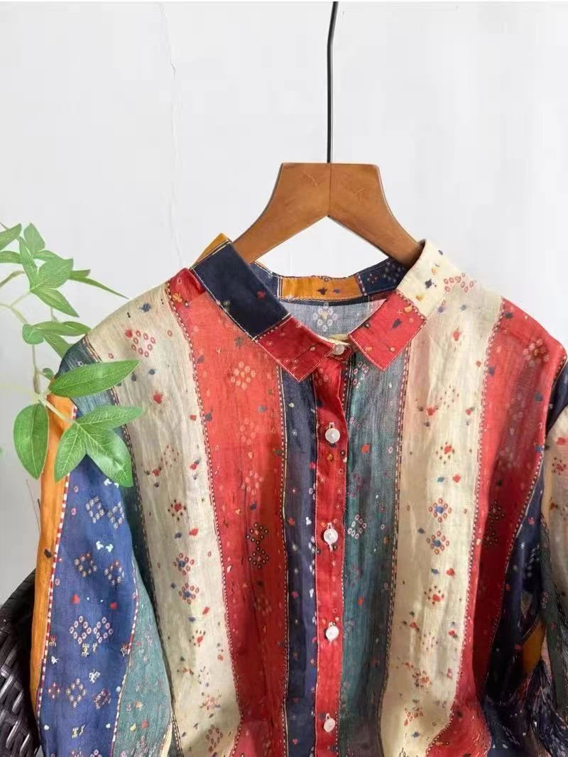 Bohemian 100% Ramie Shirts and - مراجعة Summer Clothing For Japan وسعره