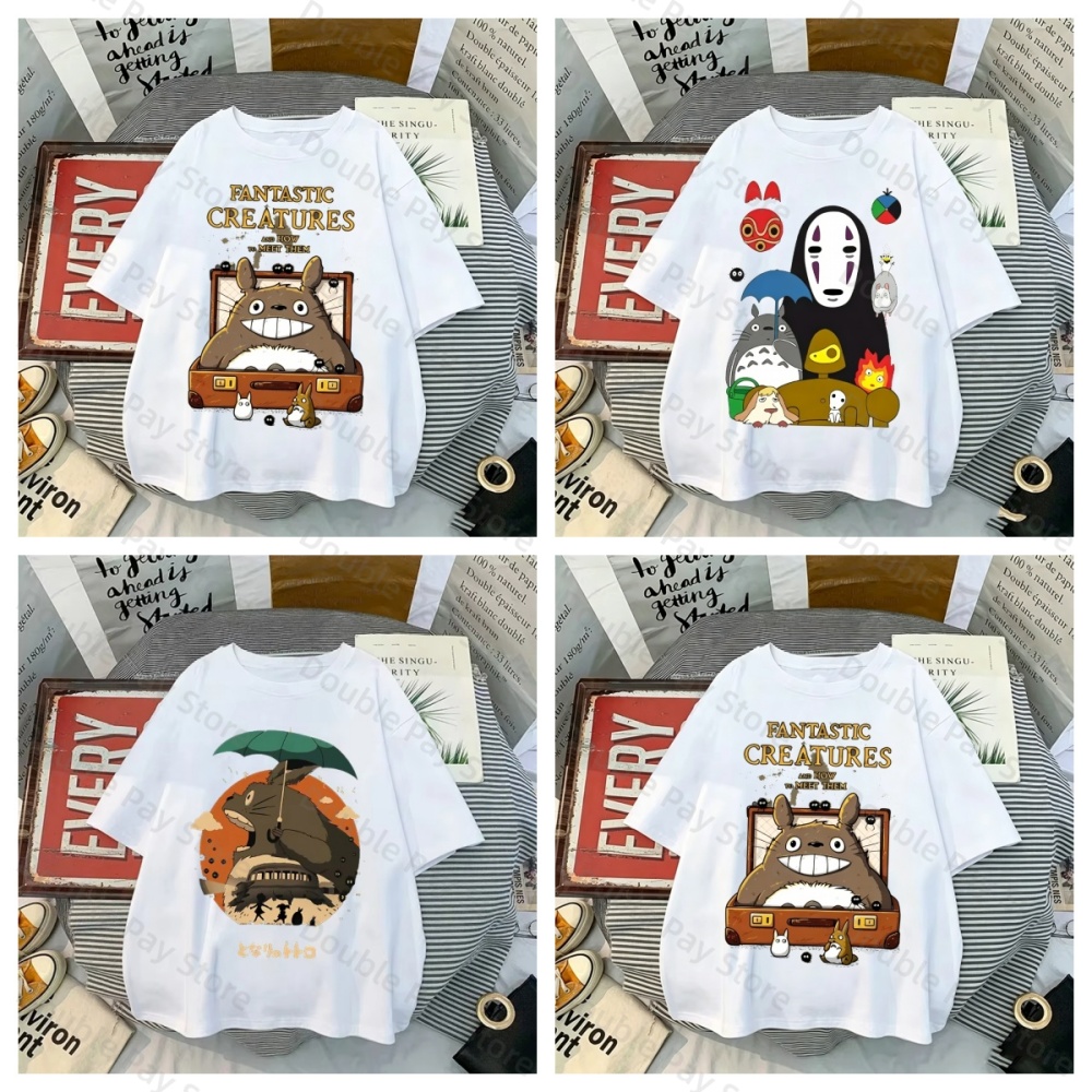 Anime Totoro Spirited Away T-s - مراجعة Summer Away Clothing وسعره