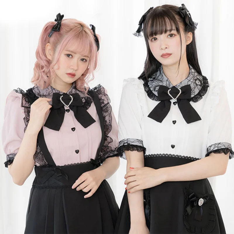 Kawaii Women Shirts Lolita Y2K - مراجعة Summer Clothing Aesthetic وسعره