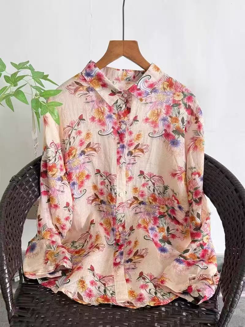 100% Ramie linen shirts and bl - مراجعة Summer Clothing For Japan وسعره